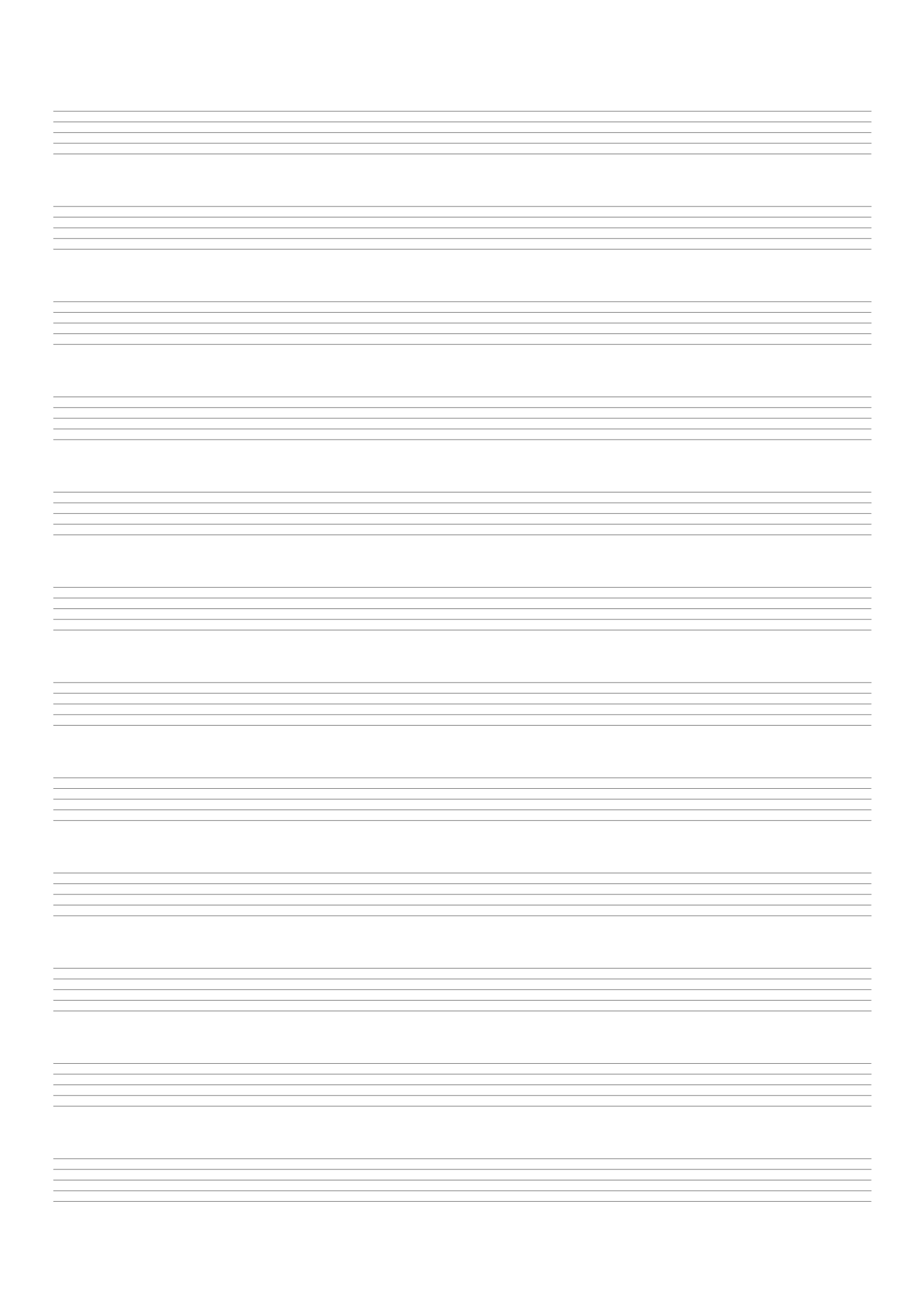 A4 五线谱 - A4 (2480×3508) free template